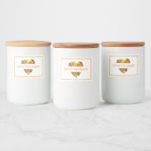 Voedselcontainer Canister Label Gedroogde Ananas Etiket (Flessen)