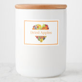 Voedselcontainer Canister Label Gedroogde Appels Etiket (Voorkant)