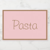 Voedselcontainer Canister Label Pasta Etiket (Enkel label)