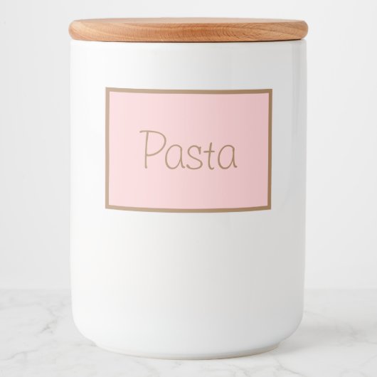 Voedselcontainer Canister Label Pasta Etiket (Voorkant)