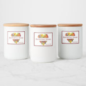 Voedselcontainer Canister Label Rode Kidneybonen Etiket (Flessen)