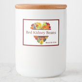 Voedselcontainer Canister Label Rode Kidneybonen Etiket (Voorkant)