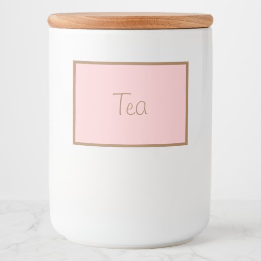 Voedselcontainer Canister Label Thee Etiket (Voorkant)