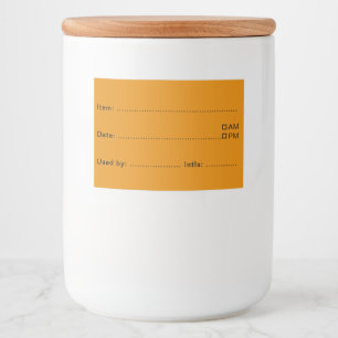  VOEDSELCONTAINER ETIKET