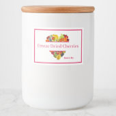 Voedselcontainer Label Diepvries Gedroogde Kersen Etiket (Voorkant)