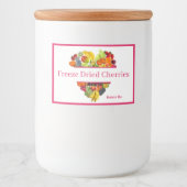 Voedselcontainer Label Diepvries Gedroogde Kersen Etiket (Voorkant)