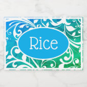 Voedselcontainer Label Scrolls-Rijst Etiket (Enkel label)