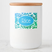 Voedselcontainer Label Scrolls-Rijst Etiket (Voorkant)