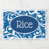 Voedselcontainer Label Scrolls-Rijst Etiket (Enkel label)