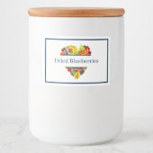 Voedselcontainerlabel Gedroogde Blauwe Bosbessen Voedselcontainer Etiket (Voorkant)