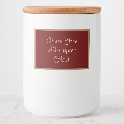 Voedselcontainerlabel Gluten Vrij Allesdoel Meel Voedselcontainer Etiket (Voorkant)