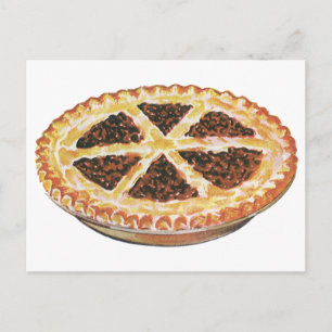  voedseldessert, vers gebak Pecan Pie Briefkaart