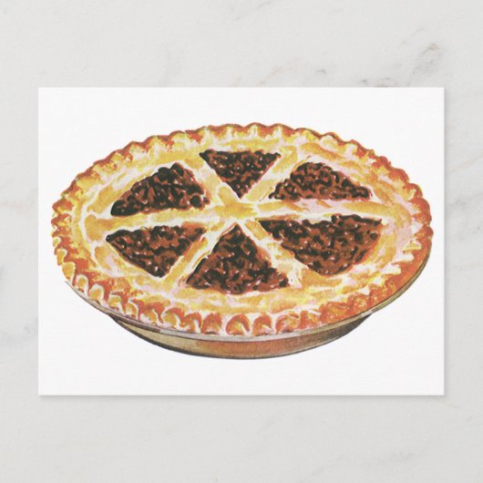 voedseldessert, vers gebak Pecan Pie Briefkaart (Voorkant)