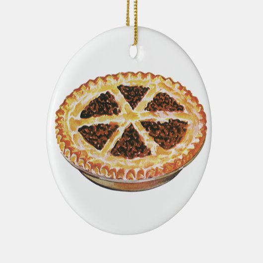  voedseldessert, vers gebak Pecan Pie Keramisch Ornament (Rechts)