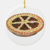  voedseldessert, vers gebak Pecan Pie Keramisch Ornament (Achterkant)