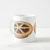  voedseldessert, vers gebak Pecan Pie Koffiemok (Voorkant links)