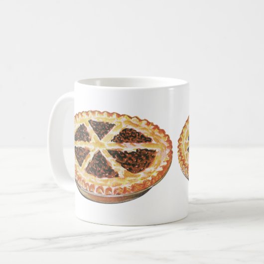  voedseldessert, vers gebak Pecan Pie Koffiemok (Voorkant links)