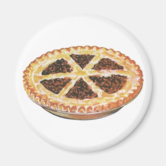  voedseldessert, vers gebak Pecan Pie Magneet (Voorkant)