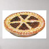  voedseldessert, vers gebak Pecan Pie Poster (Voorkant)