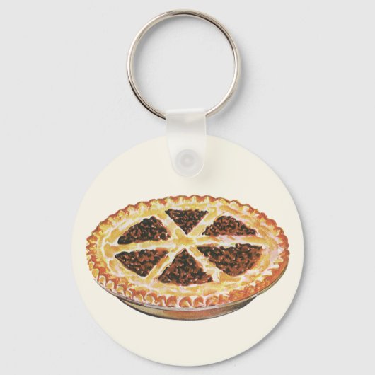  voedseldessert, vers gebak Pecan Pie Sleutelhanger (Voorkant)