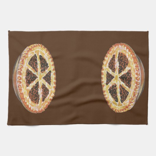  voedseldessert, vers gebak Pecan Pie Theedoek (Horizontaal)