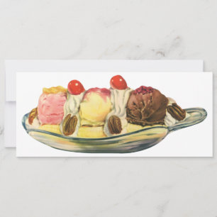 voedseldesserts, bananengespleten kersen