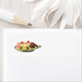 voedseldesserts, bananengespleten kersen etiket (Insitu)