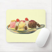  voedseldesserts, bananengespleten kersen muismat (Met muis)