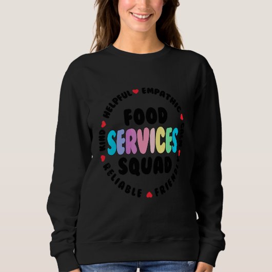 Voedseldienst Squad Cafetaria Bemanningshulp Schoo Trui (Voorkant)