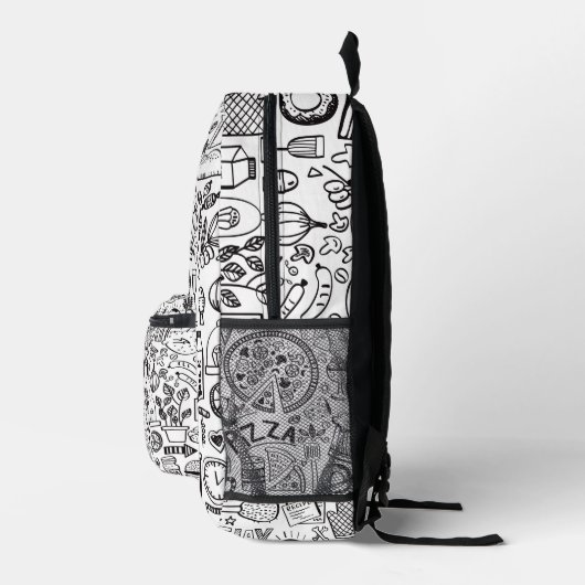 Voedseldoedels Bedrukte Rugzak (Rechts)