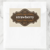  voedseletiket jam marmelade zelfgemaakt product rechthoekige sticker (Tas)