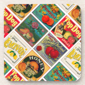  voedseletiketten - kleurrijk patroon bier onderzetter (Voorkant)