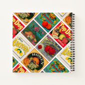  voedseletiketten patroon gepersonaliseerd recept notitieboek (Achterkant)