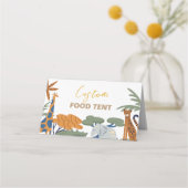 voedseletiketten van safaridieren plaatskaartje (Voorkant)