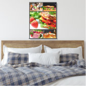 Voedselfotografie gezonde sandwich verse collage canvas afdruk (Insitu (Slaapkamer))