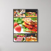 Voedselfotografie gezonde sandwich verse collage canvas afdruk (Voorkant)