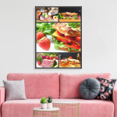 Voedselfotografie gezonde sandwich verse collage canvas afdruk (Insitu (Woonkamer))