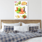 Voedselfotografie verse gezonde levende maaltijden canvas afdruk (Insitu (Slaapkamer))