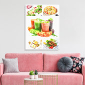 Voedselfotografie verse gezonde levende maaltijden canvas afdruk (Insitu (Woonkamer))