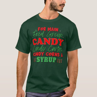 Voedselgroep Snoep retro T-shirt