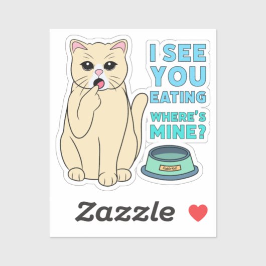 Voedselinspecteur Cat | Sticker (Vel)