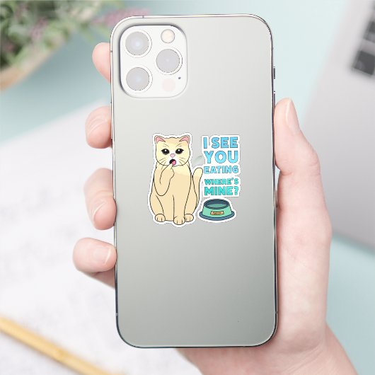 Voedselinspecteur Cat | Sticker (Telefoon)
