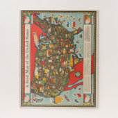 Voedselkaart van de Verenigde Staten Legpuzzel (Verticaal)