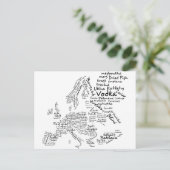 Voedselkaart van Europa Briefkaart (Staand voorkant)