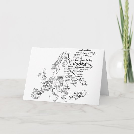 Voedselkaart van Europa Kaart (Voorkant)