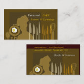 Voedselkaas Koken Sharp Knife Culinaire Schat Visitekaartje (Voorkant / Achterkant)