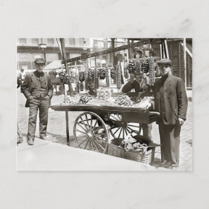 Voedselkar in Little Italy, 1908 Briefkaart