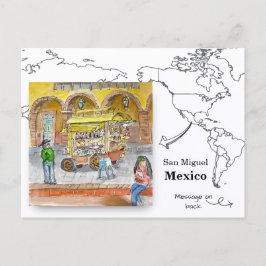 Voedselkar, San Miguel de Allende Briefkaart