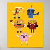 Voedselkarakters Poster (Voorkant)