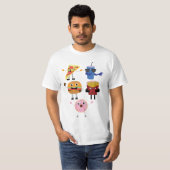 Voedselkarakters T-shirt (Voorkant volledig)